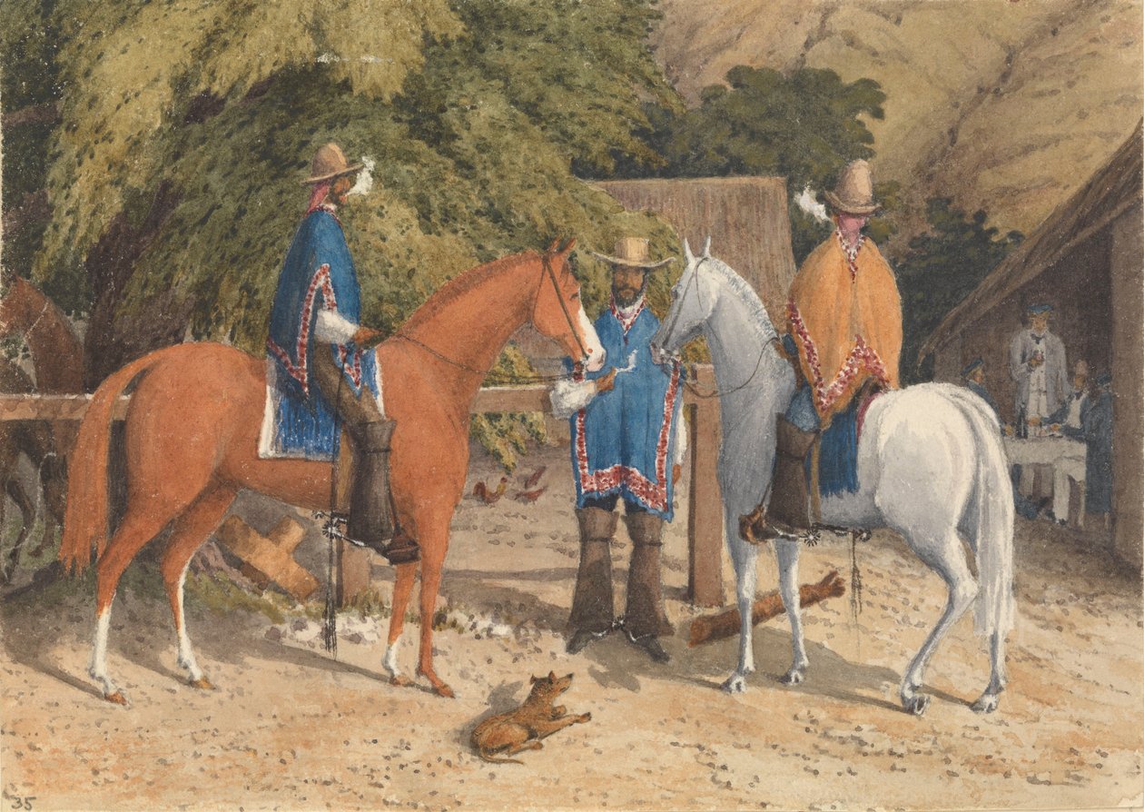 "Rancho ved Concon, mellem Valparaiso og Quillota, 14. januar 1850 [Chile] af Admiral Sir Edward Gennys Fanshawe