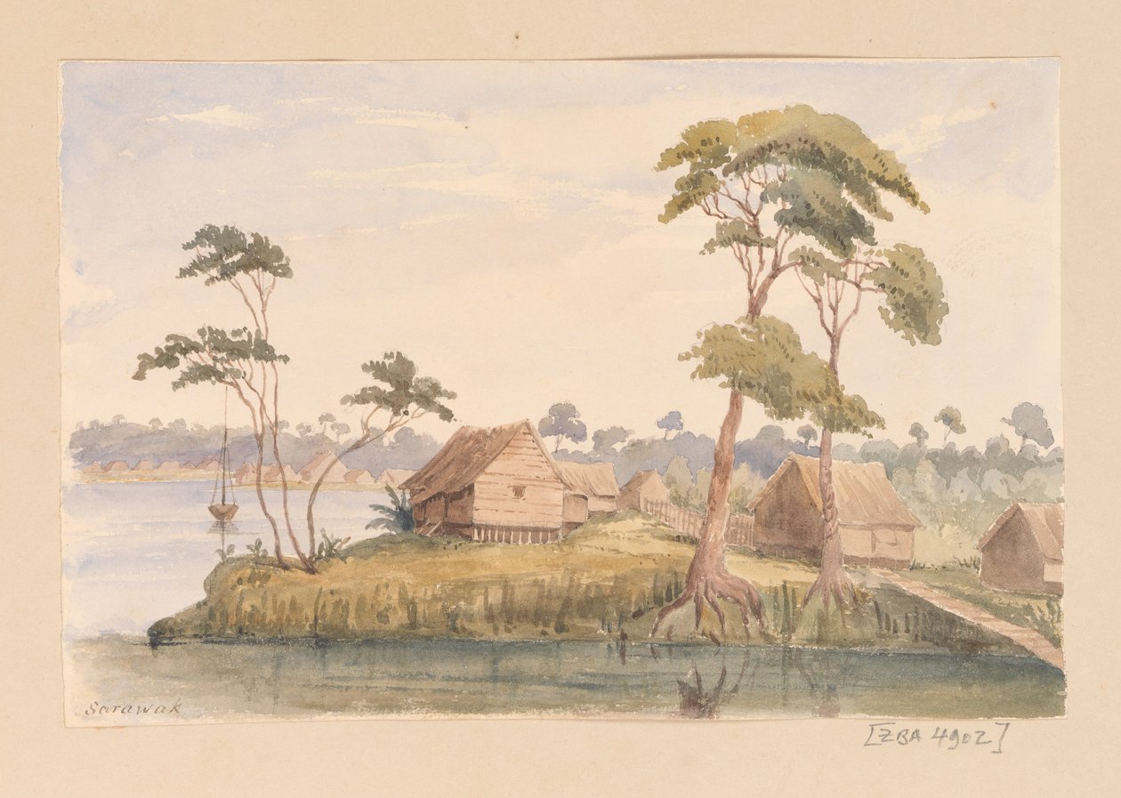 Sarawak fra Vestindien, Nordamerika og Borneo scrapbog af Admiral Sir Edward Gennys Fanshawe