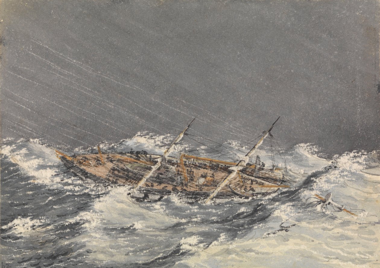 "Storm ved Mazatlan [Mexico], 28. oktober 1851 af Admiral Sir Edward Gennys Fanshawe