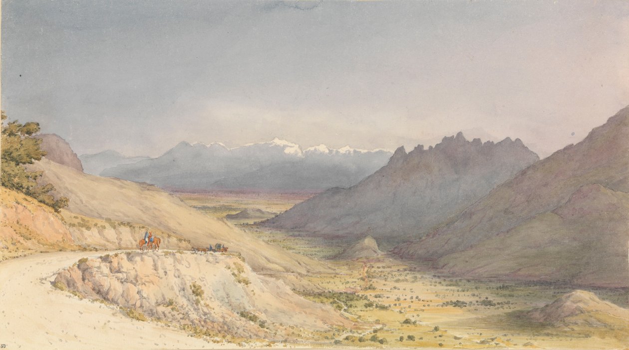 "Cuesta de Chacabuco, set mod San Felipe de Aconcagua [Chile], 14. januar 1851 af Admiral Sir Edward Gennys Fanshawe