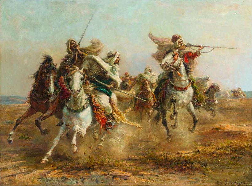 Beduiner tager sigte af Adolf Schreyer