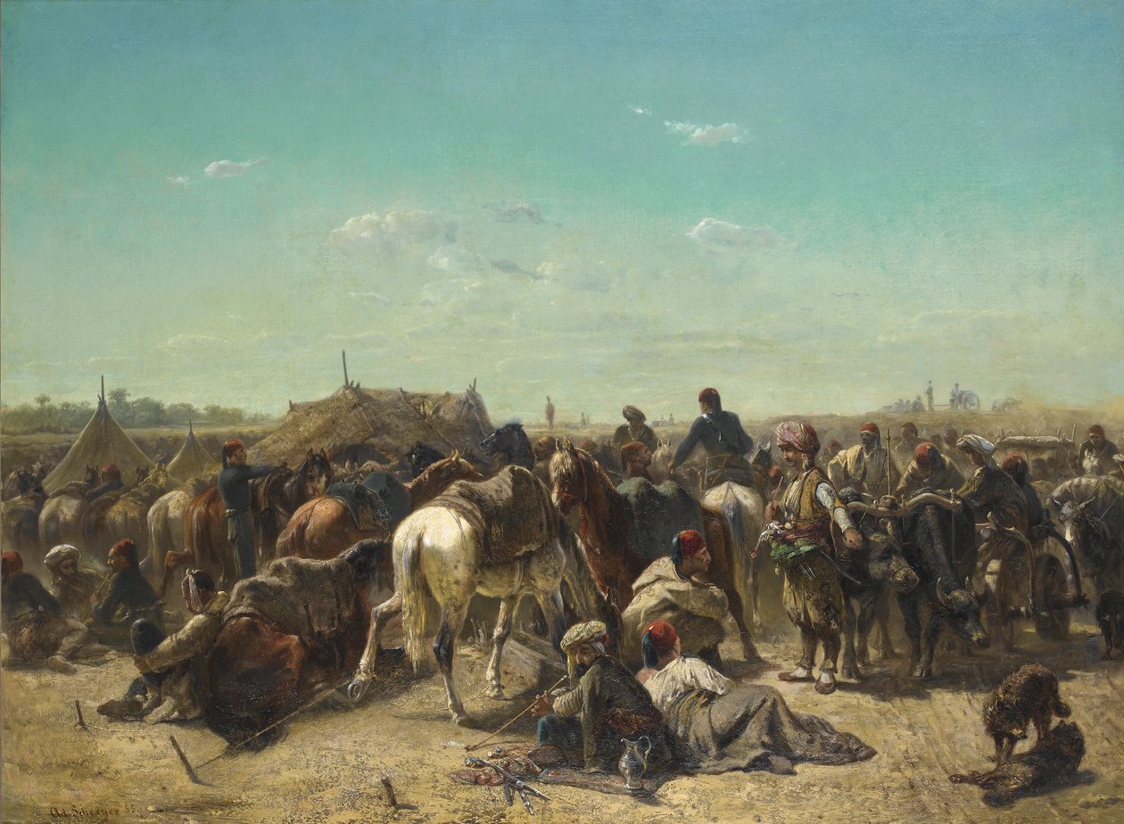 Lejr af Adolf Schreyer