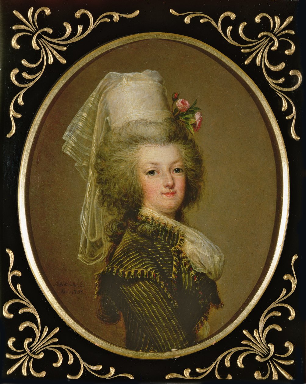 Ærkehertuginde Marie Antoinette Habsburg-Lothringen (1755-93), femtende barn af kejserinde Maria Theresia af Østrig (1717-80) og Frans I (1708-65), kone til Ludvig XVI (1754-93) af Adolf Ulrich Wertmuller