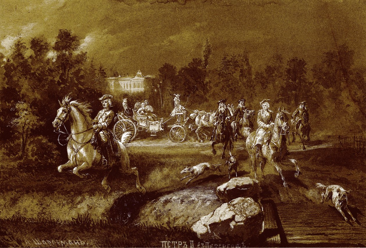 Peter II i Peterhof af Adolf Charlemagne