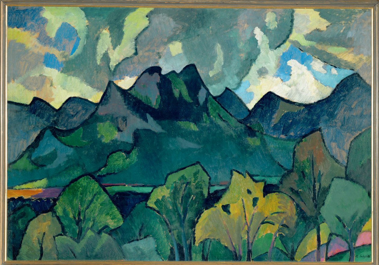 Bayersk bjerglandskab nær Brannenburg af Adolf Erbsloh