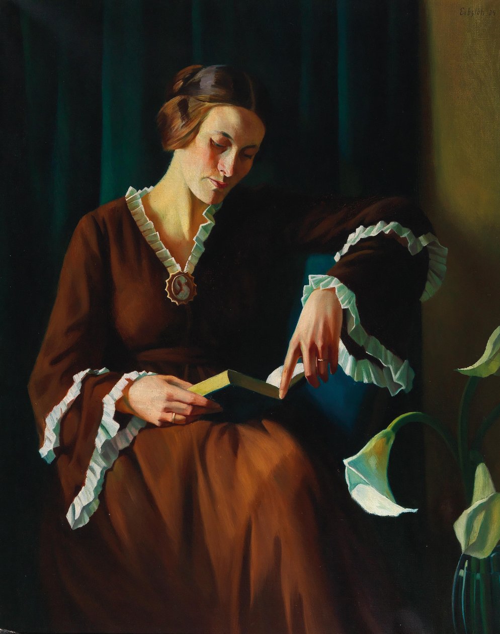 Portræt af Anne Kayssler, 1924. af Adolf Erbslöh