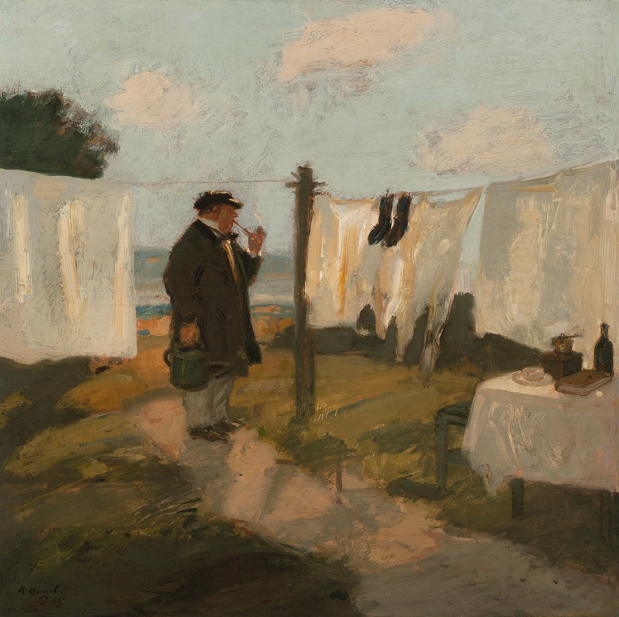 The Bleaching Meadow, The Wash Meadow, 1915 af Adolf Hengeler