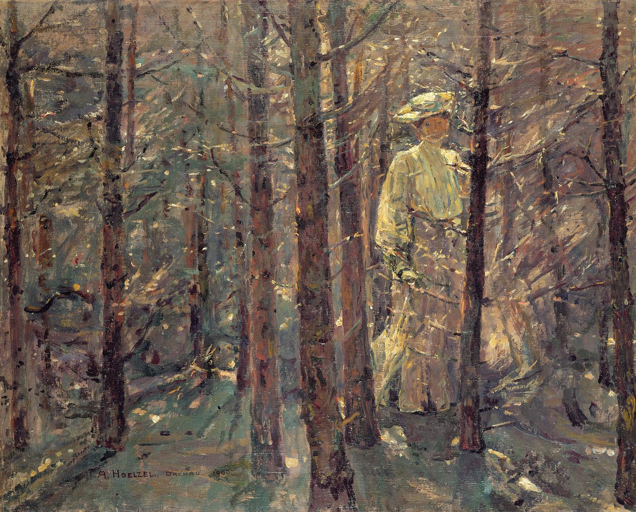 Kvinde i en skov, 1906 af Adolf Hoelzel