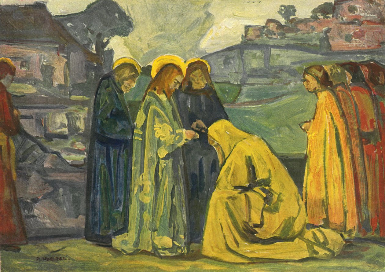 Kristus og den cananaanske kvinde af Adolf Holzel