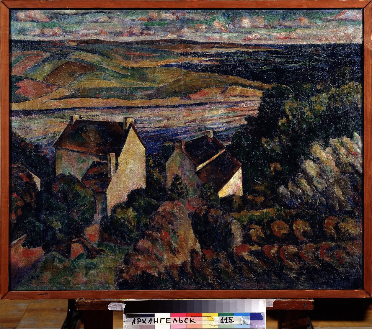 Sydlige landskab. (Sydre Landskab). Maleri af Adolf Israelevich Milman (1886-1930), olie på lærred af Adolf Israelevich Milman