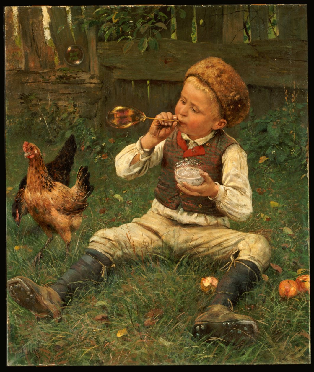 Blæser bobler, 1885 af Adolf Lins