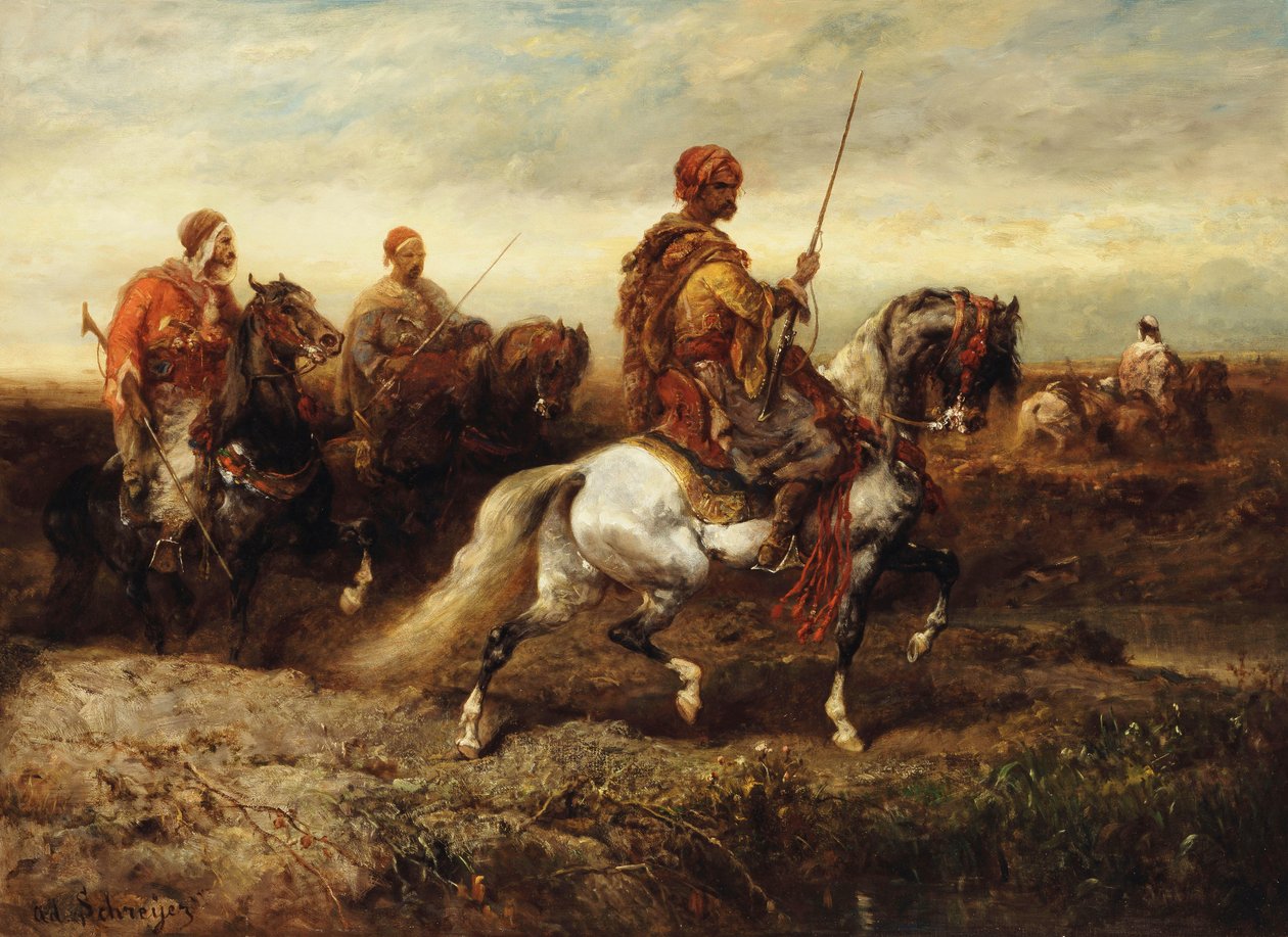 arabiske ryttere, af Adolf Schreyer