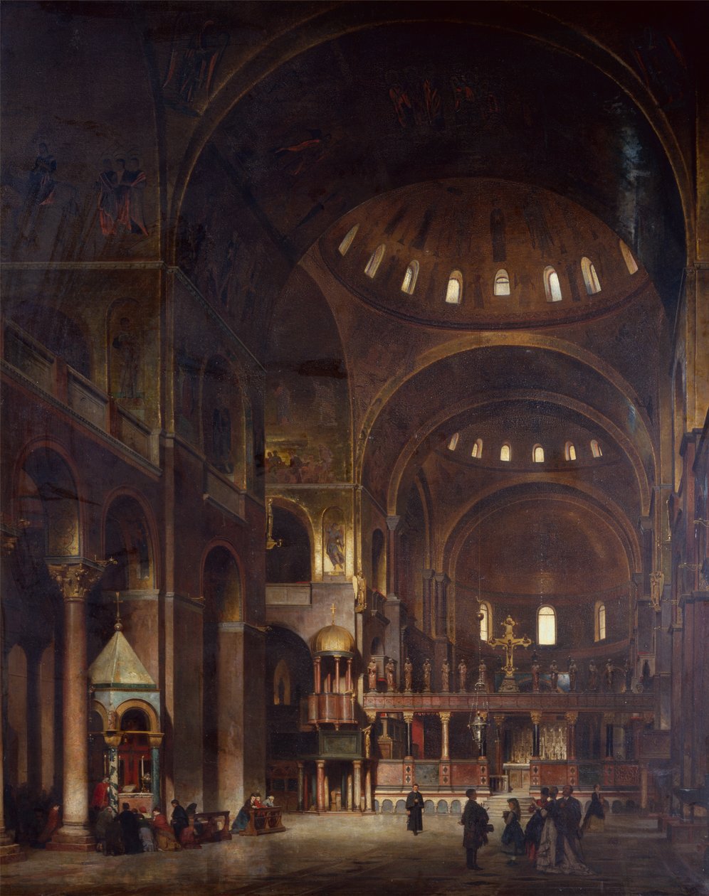 Det indre af St Marks, Venedig af Adolf Seel