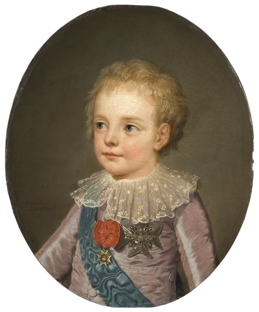 Louis Joseph Xavier Francois de Bourbon (1781-1789), Dauphin af Frankrig, af Wertmueller, Adolf Ulrik (1751-1811). Olie på lærred af Adolf Ulrich Wertmuller