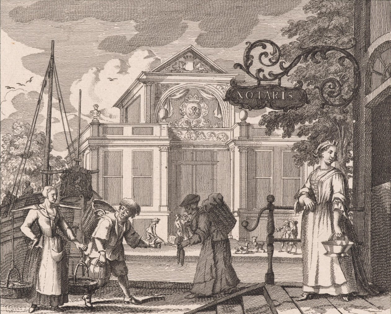 «Diep watersz: strand: staaten en andere bockom» (nr. 15 fra serien om sildefiskeri) af Adolf van der Laan