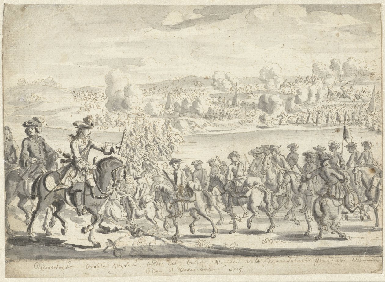 Passering af den saksiske hær over Vistula den 8. december 1715 af Adolf van der Laan