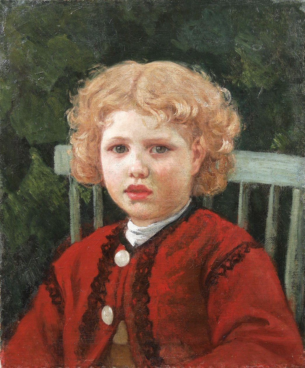 Krølhåret pige af Adolf von Becker