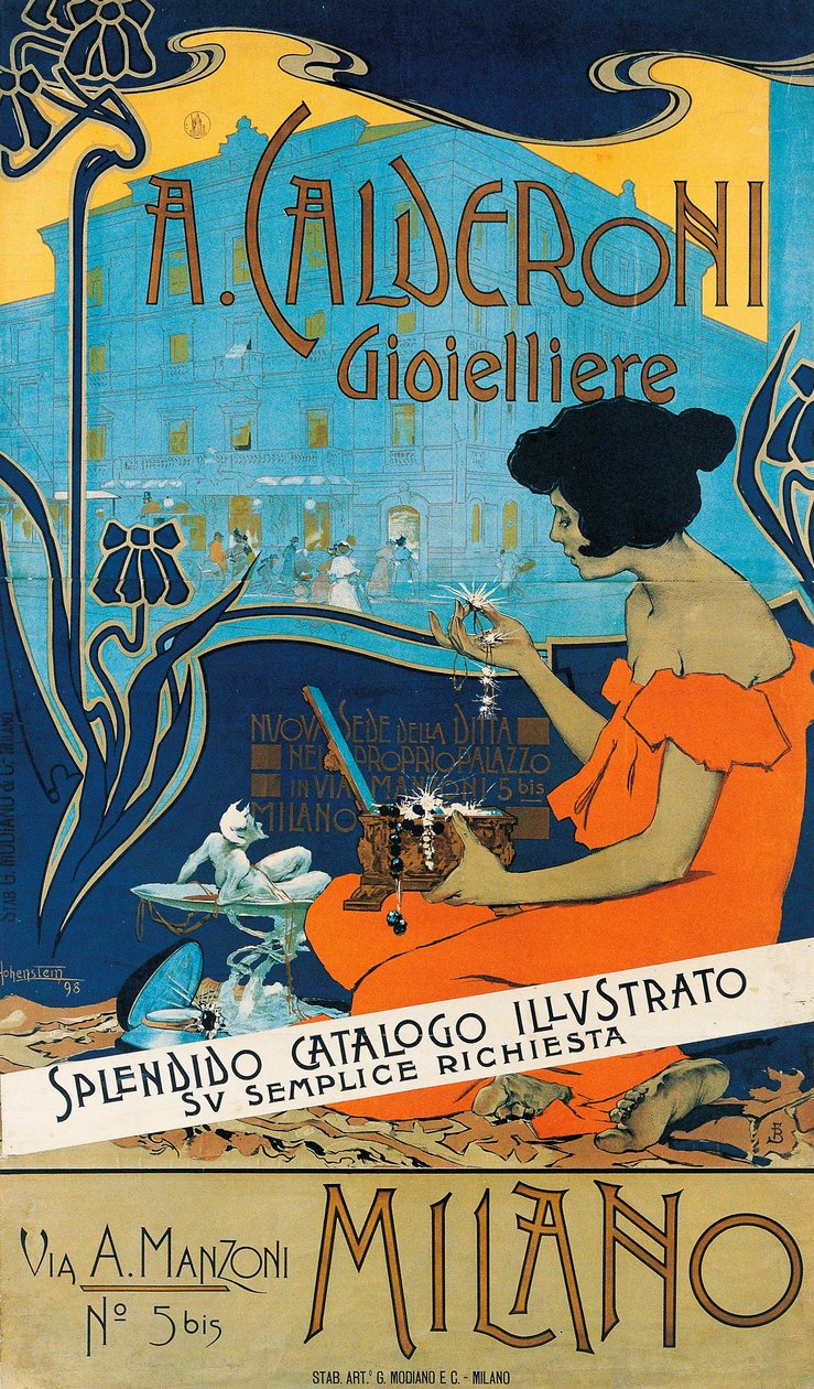 Til Calderoni Juveler, Milano af Adolfo Hohenstein