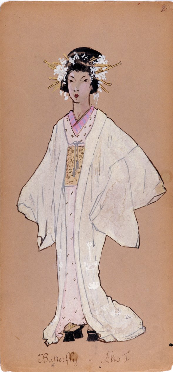Kostume af karakteren Cii cio san til operaen "Madame Butterfly" af Giacomo Puccini af Adolfo Hohenstein