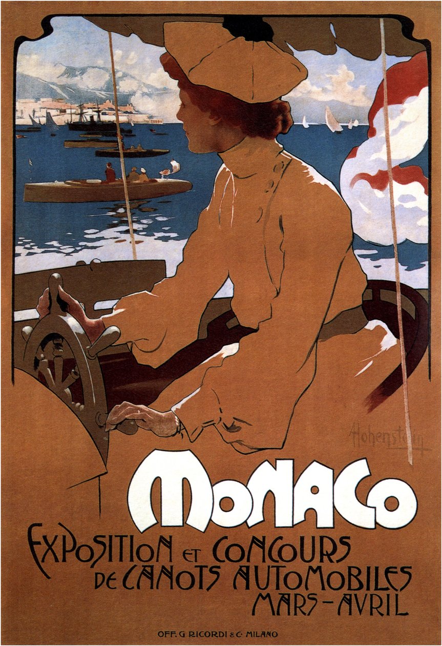 Monaco: Motorbådsudstilling, 1900 af Adolfo Hohenstein