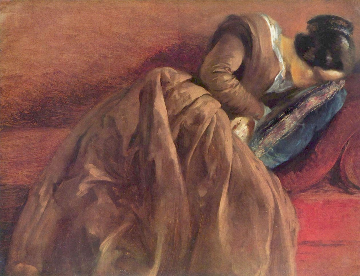 Menzels søster Emilie i søvne af Adolph Menzel