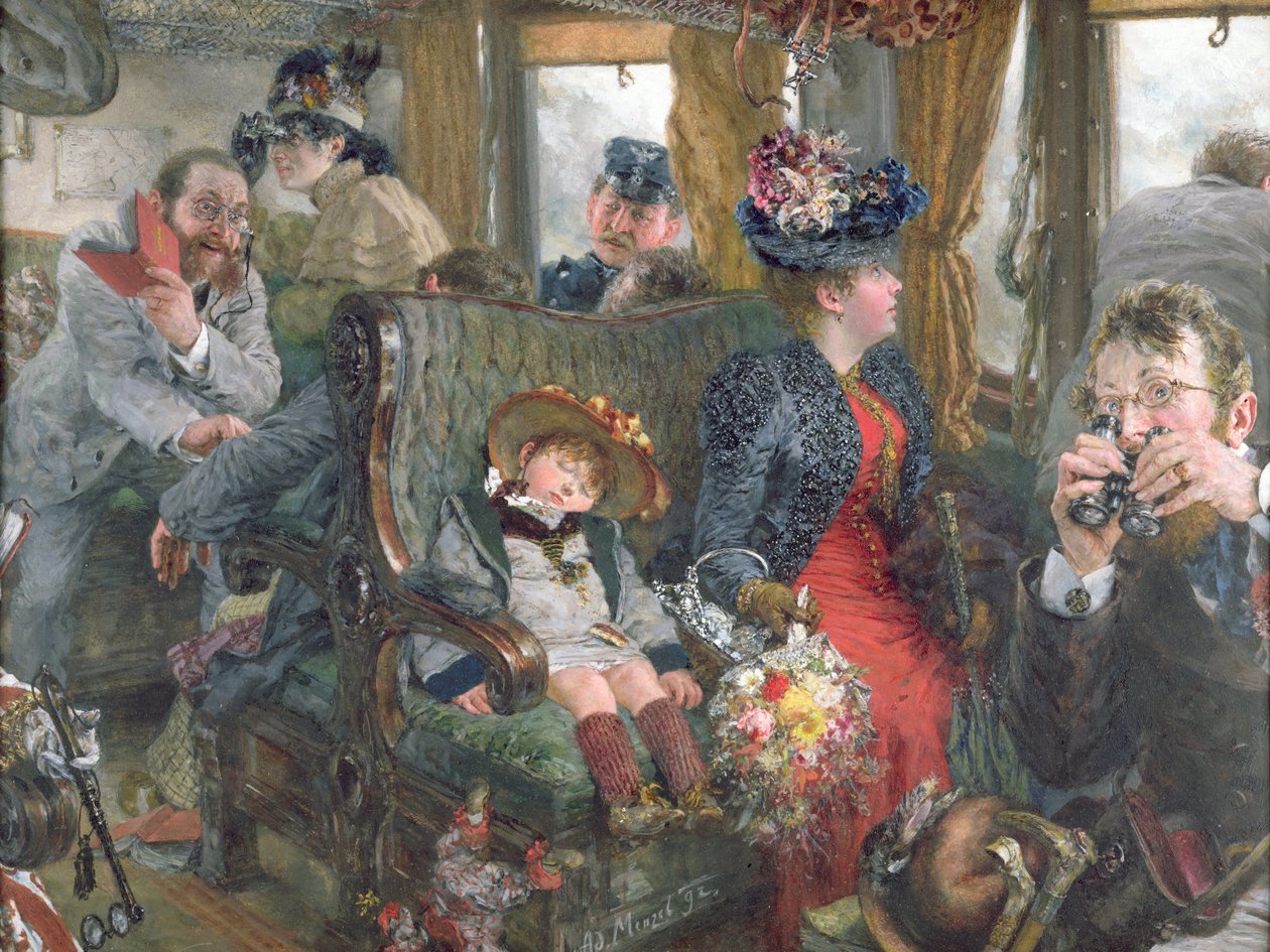 På en rejse til smukt landskab, 1892 af Adolph Menzel