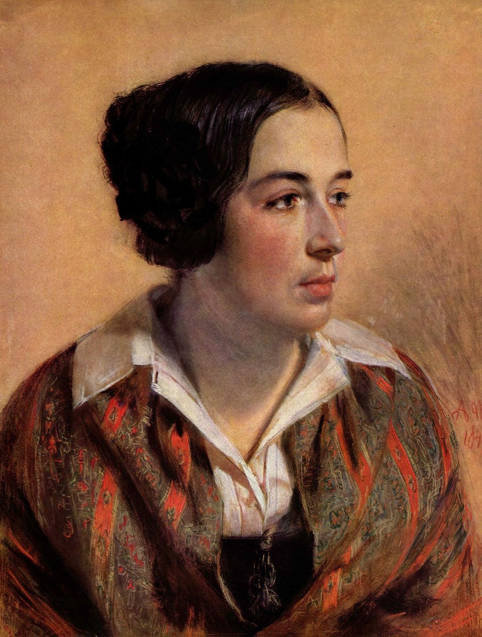 Portræt af Karoline Arnold af Adolph Menzel
