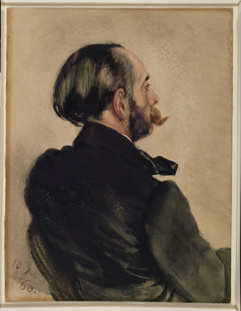 Richard, kunstnerens bror, 1860 af Adolph Menzel