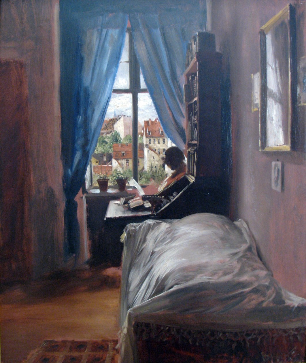 Soveværelse kunstner Ritterstrasse af Adolph Menzel