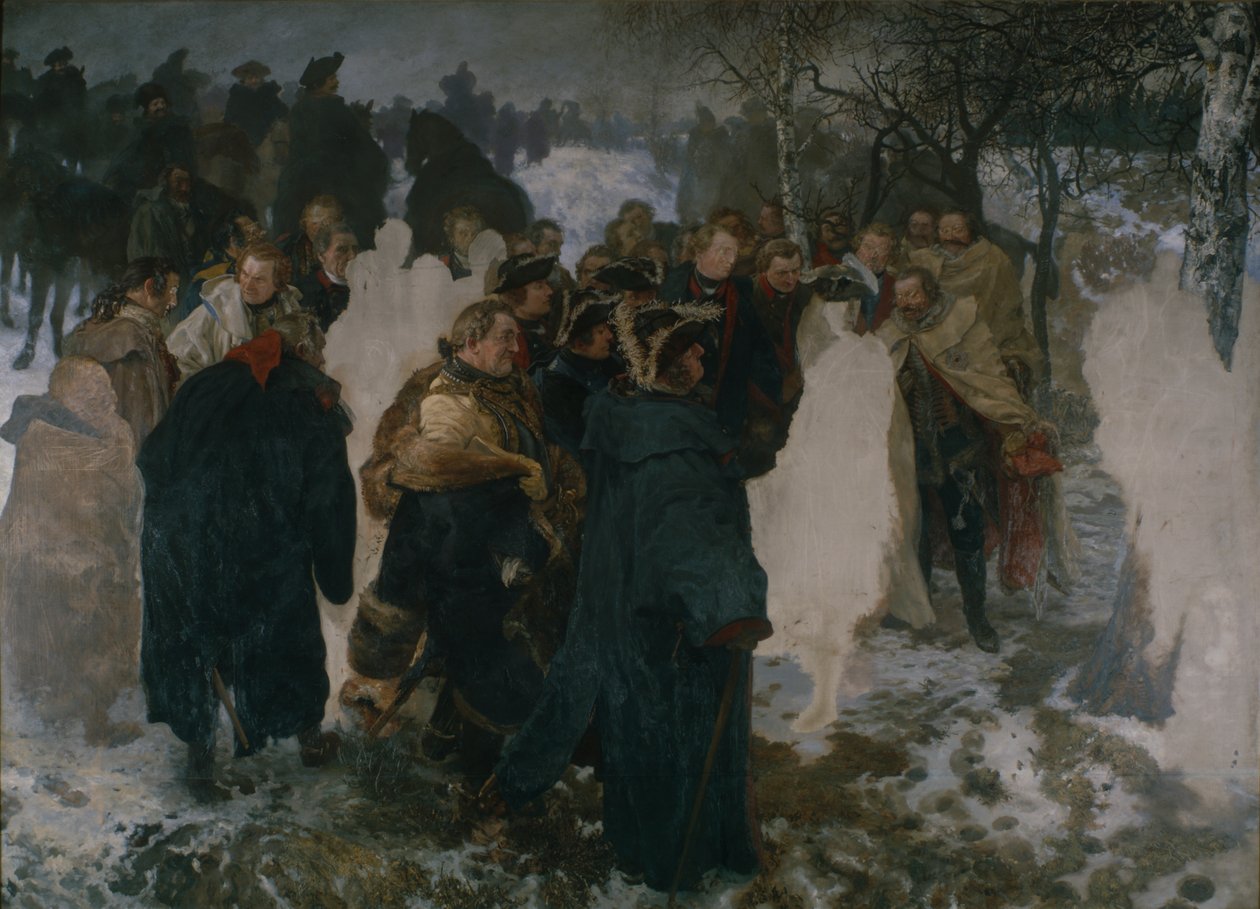 Tale før slaget ved Leuthen, 1858 af Adolph Menzel