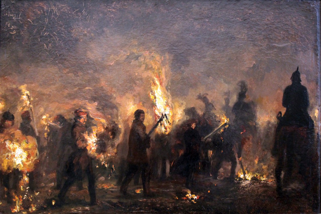Studentenfackelzug af Adolph Menzel