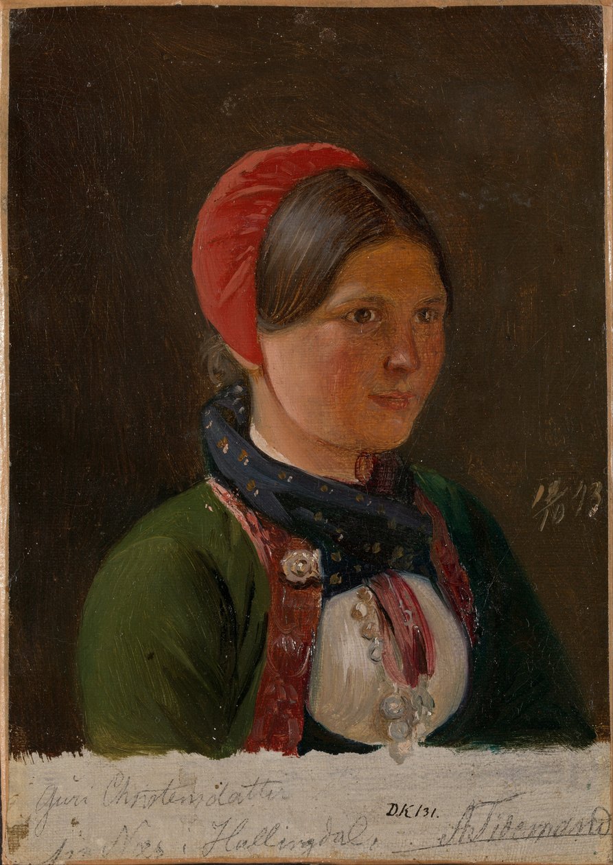 Pige fra Hallingdal af Adolph Tidemand