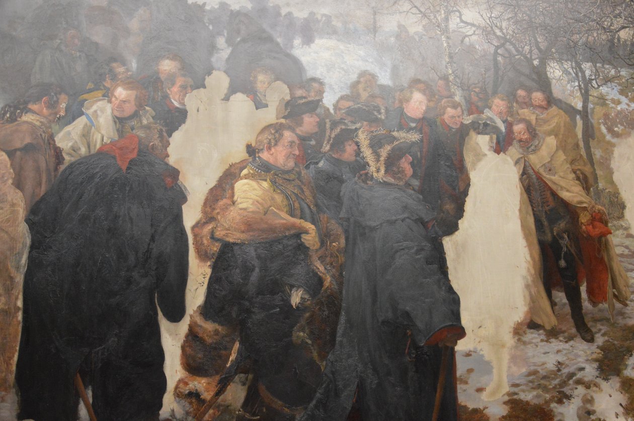 Frederik den Store henvender sig til sine generaler før slaget ved Leuthen i 1757 af Adolph Menzel