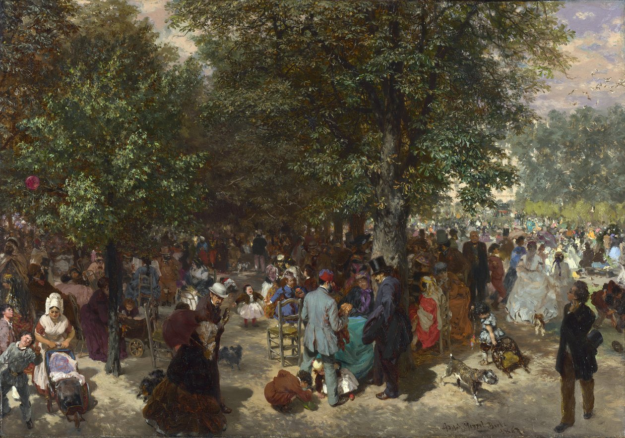 Eftermiddag i Tuilerierne af Adolph Menzel