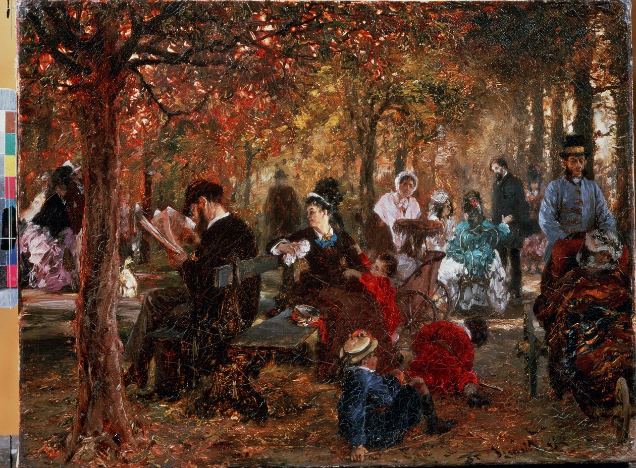 ""Dans le jardin du Luxembourg a Paris"" (I Jardin de Luxembourg) Maleri af 