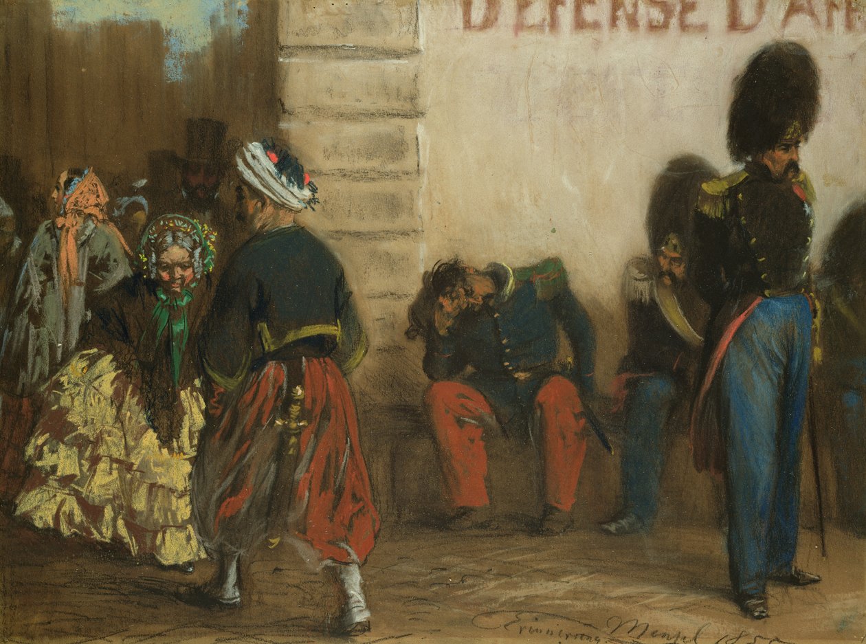Minde om Paris, 1855 af Adolph Menzel