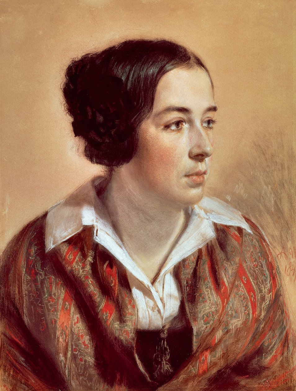 Portræt af Caroline Arnold af Adolph Menzel