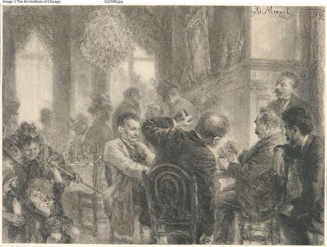 Kortspillet af Adolph Menzel