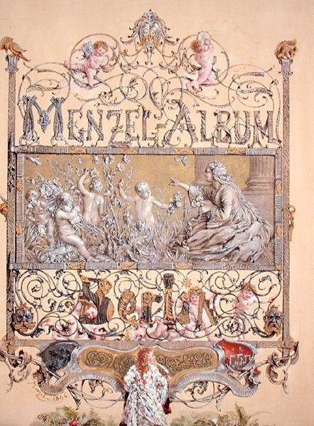 Titelblad fra Menzel Album, 1868 af Adolph Menzel