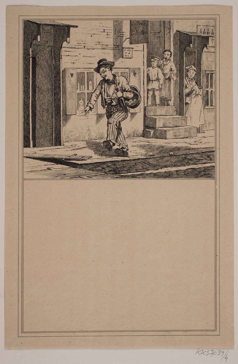 Den drukne. Nr. 3. i Chr. Winther og M. Rørbye, "25 Billeder for små børn" af Johan Adolph Kittendorff