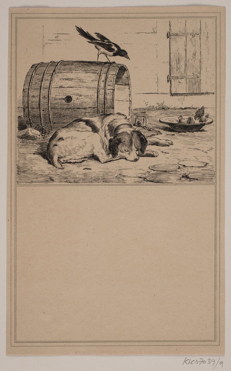 Hundens trug. Nr. 8 i Chr. Winther og M. Rørbye, "25 Billeder for små børn" af Johan Adolph Kittendorff