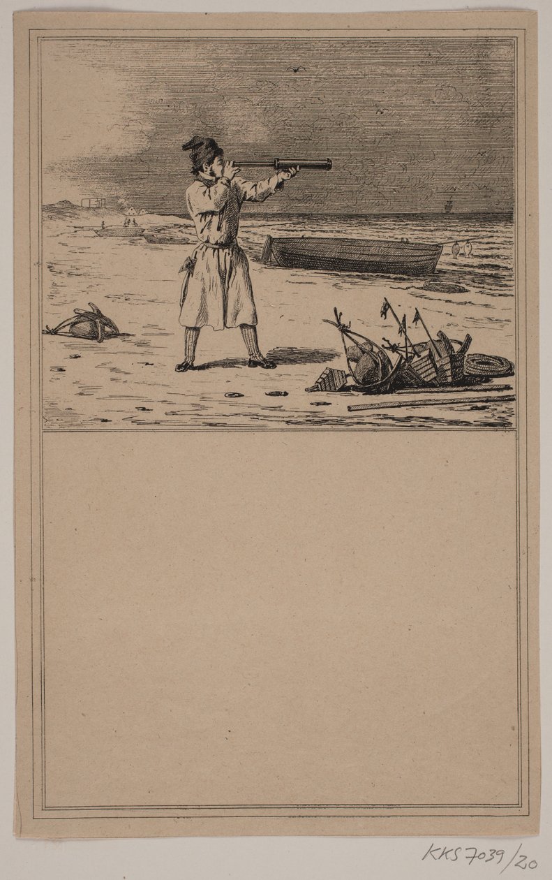 Lodsen. Nr. 19 i Chr. Winther og M. Rørbye, "25 Billeder for små børn" af Johan Adolph Kittendorff