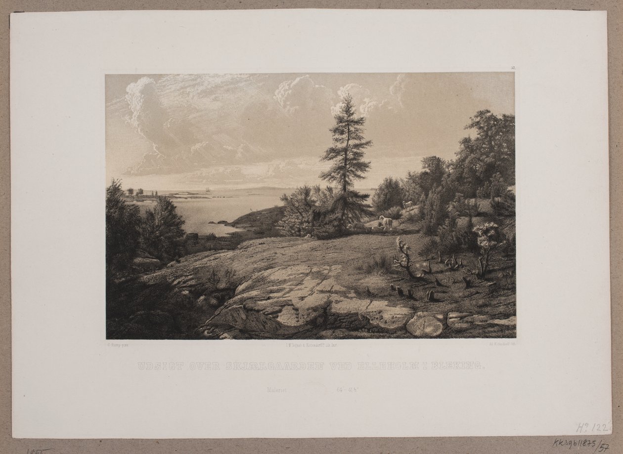 Udsigt over Skærgården ved Elleholm i Bleking. af Johan Adolph Kittendorff