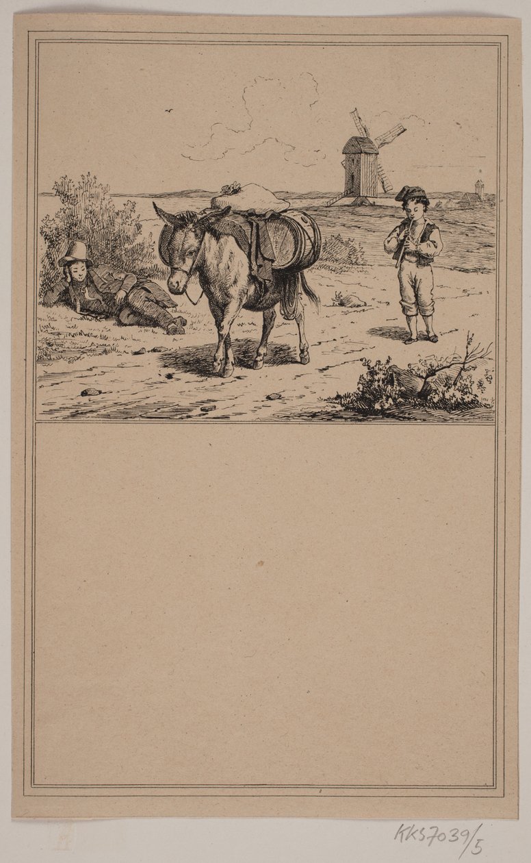Æslet. Nr. 4 i Chr. Winther og M. Rørbye, "25 Billeder for små børn" af Johan Adolph Kittendorff