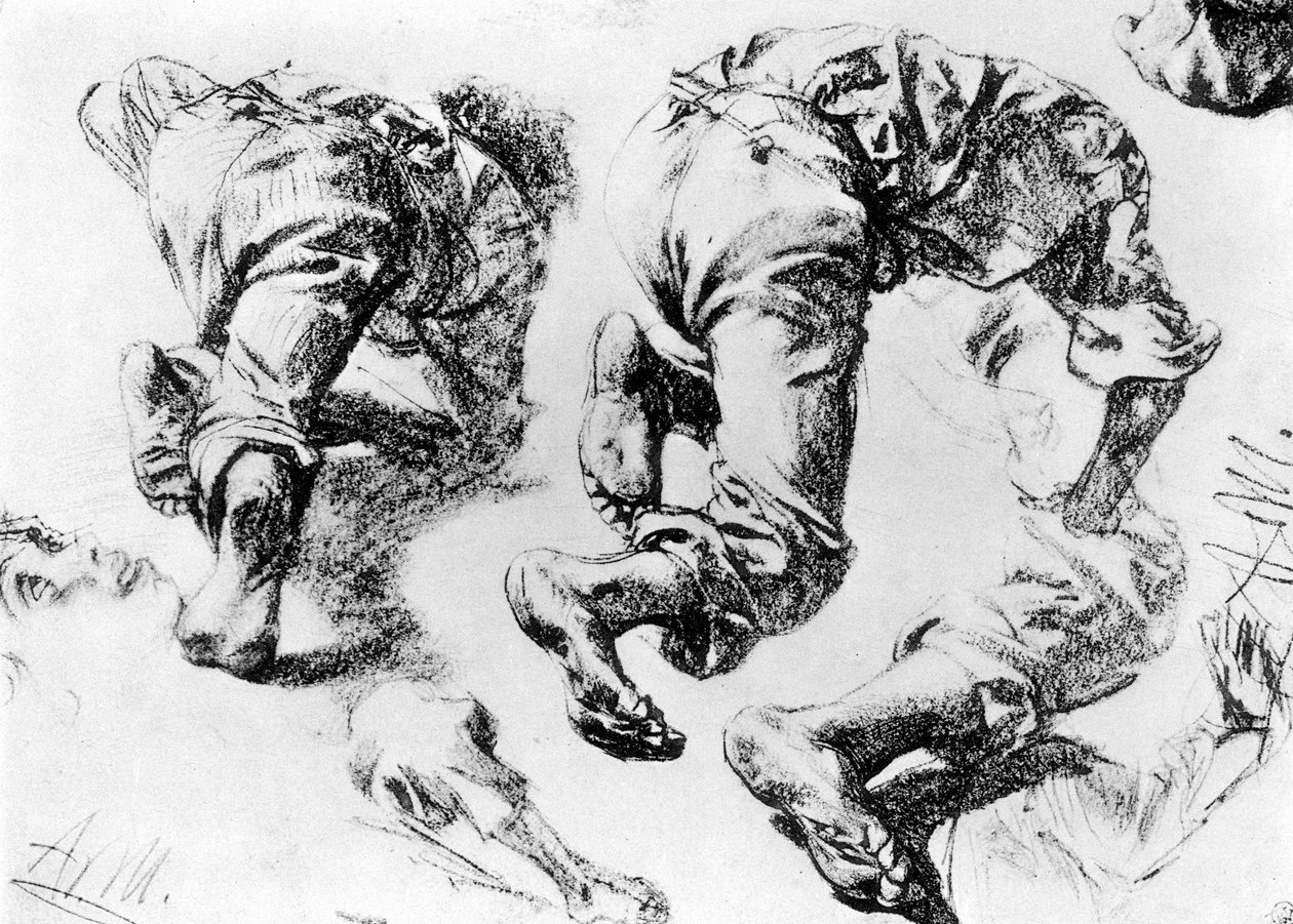 En side med skitser, 1913. af Adolph Menzel