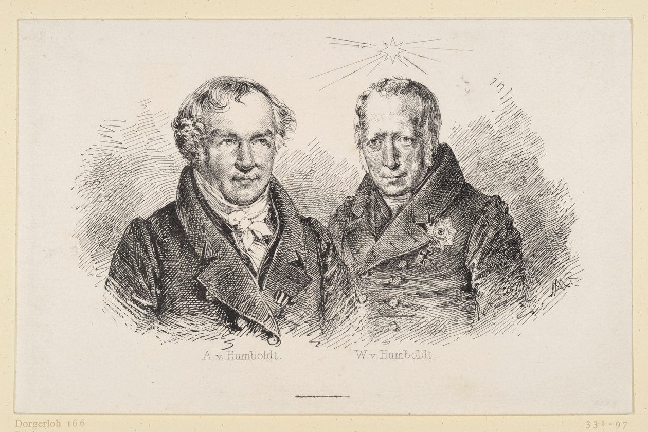 Alexander og Wilhelm von Humboldt af Adolph Menzel