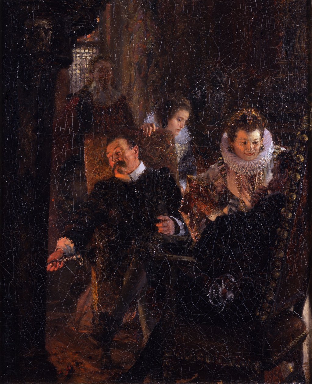 Ved kaminen af Adolph Menzel