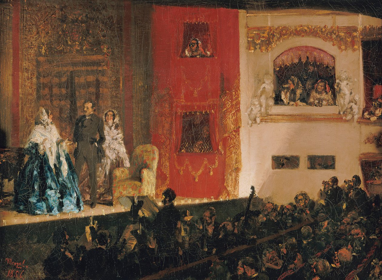 Théâtre du Gymnase af Adolph Menzel