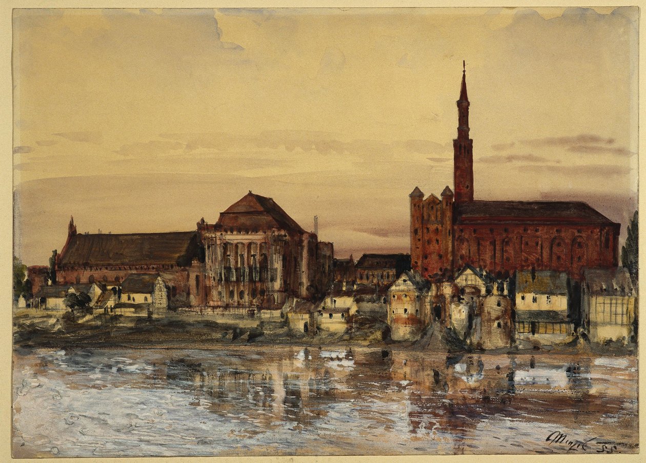 Marienburg ved Nogats bred af Adolph Menzel