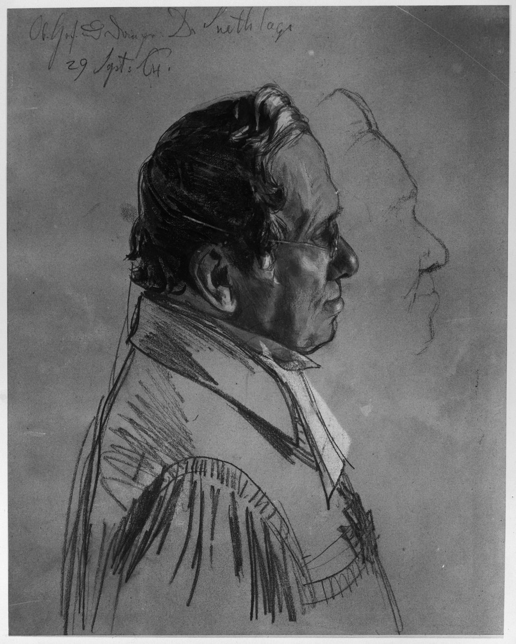 Dr. Karl Wilhelm Moritz Snethlage. Studie til maleriet »Kroningen af Wilhelm 1. i Königsberg« af Adolph Menzel